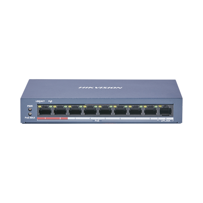 Switch PoE / 8 Puertos 10/100 Mbps 802.3af/at (30W)  DS-3E0109P-E/M(B)